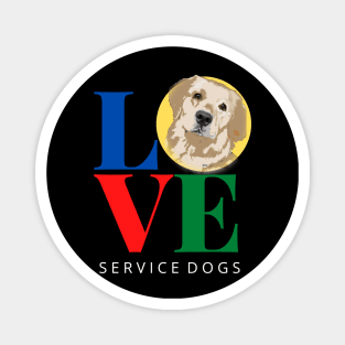 Love Service Dogs Dark Magnet